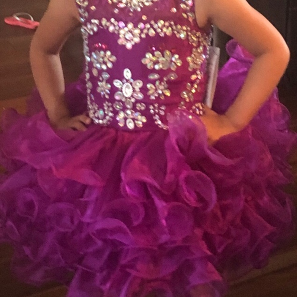 COPY - Purple Cupcake Semi Glitz Pageant Dress si…